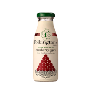 Cranberry Juice - Glass Bottle Folkingtons 12x250 ML